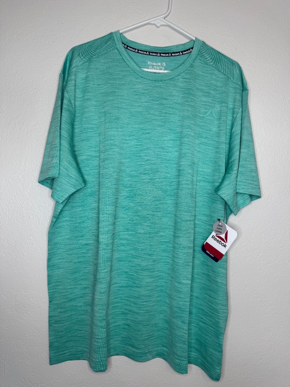 NWT Reebok Stride Mesh Tee XL Cascade Heather
